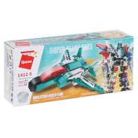 Дитячий Конструктор Qman 1412-1-6 транспорт, 79 дет Fighter Plane