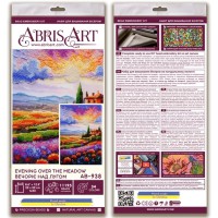 Набір для вишивання бісером "Вечоріє над лугом" AB-938 на натуральному холсті