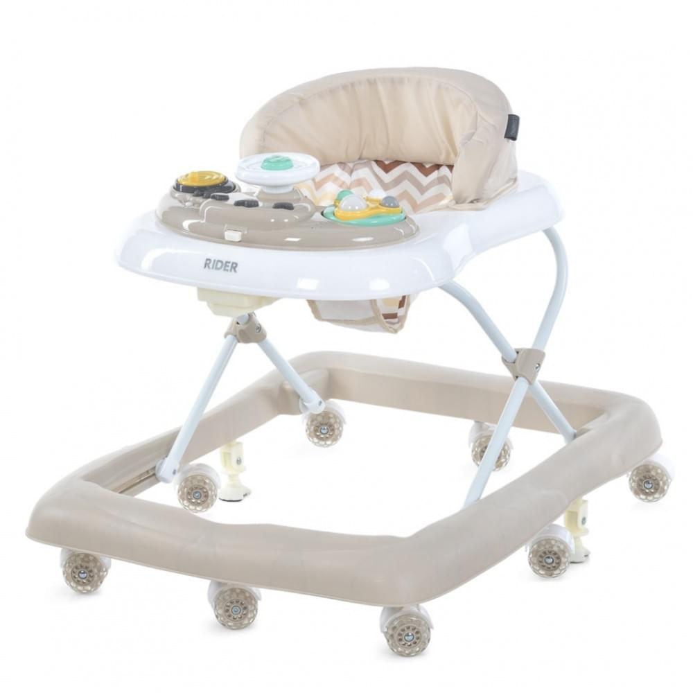 Ходунки дитячі RIDER ME 1185 Beige, світлові та звукові ефекти