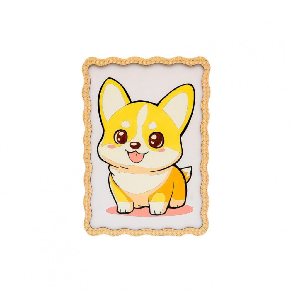 Картина по номерах "Коргі" Puz-22941 формат А4 пензлик, фарби, кріплення для стіни