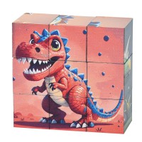 Дитячий магнітний кубік-пазл "Дракони-динозаври" CL325-1, 3 х 3