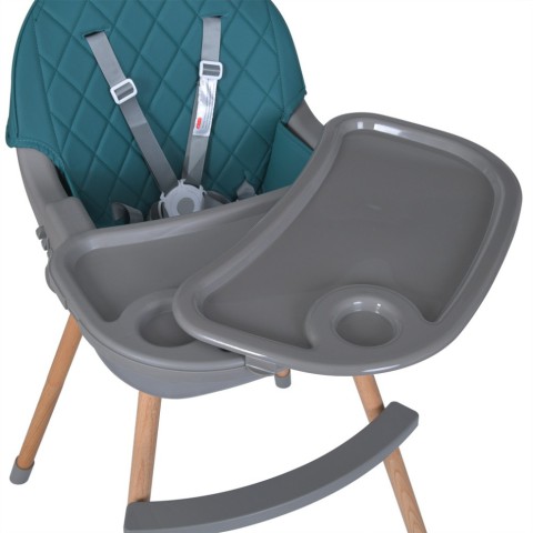 Стільчик для годування LUMI ME 1111 Teal екошкіра