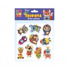 Набір м'яких наклейок "Звірята" Vladi Toys VT4210-10 (укр)