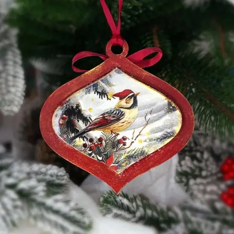 Творчий набір для створення 3-х ялинкових прикрас "Vintage Christmas" FDCKW-053