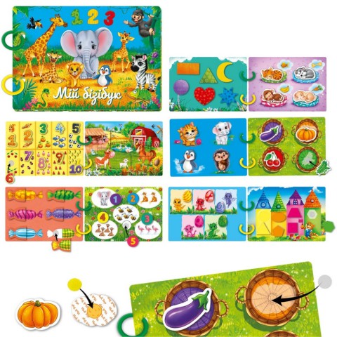 Дитяча розвиваюча книжечка "Бізі бук для малят" VT1310-07, 54 елемента