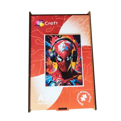 Фігурний пазл з дерева "Людина-павук" PZ003-A3W-AC 180-250 деталей, А3 з мішечком і стрічкою