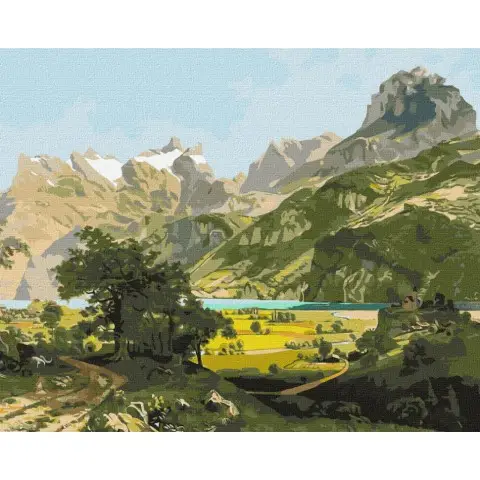 Картина за номерами "Чарівний краєвид" ©ArtAlekhina Ідейка KHO2875 40х50 см