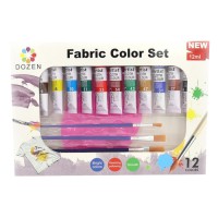 Набір фарб для одягу Dozen DSCN0680, 12 мл 12 шт
