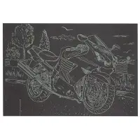 Гравюра А5 "Мотоцикл-1" ГрА5з-2 эконом вариант в пакете 21 х 14,8 см