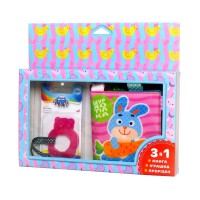 М'яка книжка-шуршалка "Зайчик" Книжковий хмарочос 403761 з прорізувачем