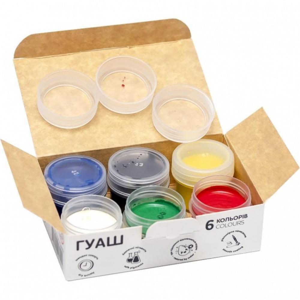 Дитячі гуашеві фарби 7C20602, 6 кольорів по 16 мл