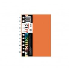 Блокнот А6 АП-1512(Orange) 80 аркушів, пружина збоку