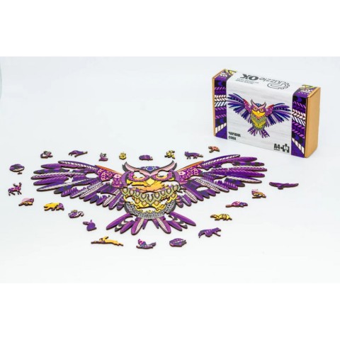 Фігурний дерев'яний пазл A4 Чарівна Сова PuzA4-00709, 69 деталей