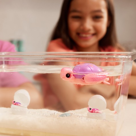 Інтерактивний ігровий набір Мама черепаха із сюрпризом Pets & Robo Alive 9560 "Mama & Baby Surprise"