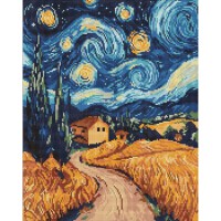 Алмазна мозаїка "Українська ніч" ©art_selena_ua AMO8188, 40х50 см