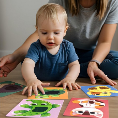 Набір карток з тактильними елементами "Малюки тварин" 301230