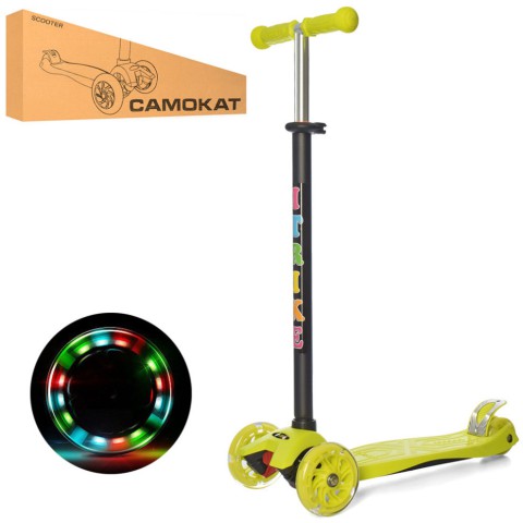 Дитячий самокат iTrike JR 3-003-GR1 MAXI колеса, що світяться