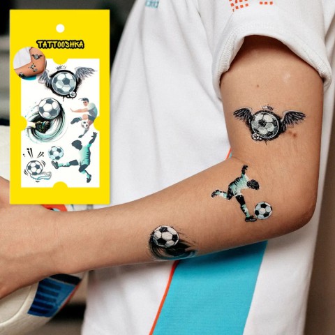 Набір тимчасових татуювань "Футбол" EC-052, 5 картинок