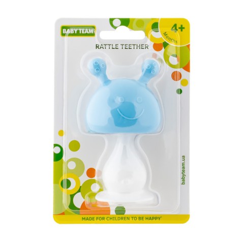 Прорізувач-брязкальце "Веселунчик" 4037_блакитний