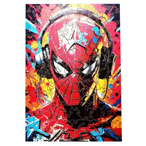 Фігурний пазл з дерева "Людина-павук" PZ003-A3W-AC 180-250 деталей, А3 з мішечком і стрічкою