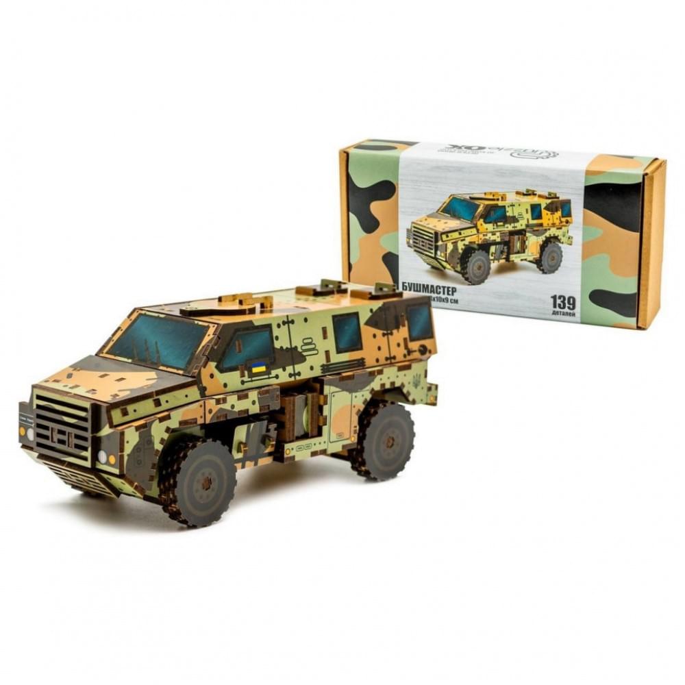 Дерев'яний 3D конструктор "Бушмастер" 139-0209, 139 деталей