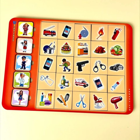 Дерев'яний пазл-вкладиш "Асоціації-професії" (ПСД073) PSD073