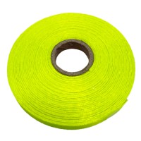 Атласна стрічка для рукоділля АБ-127, 0,6 см x 23 м, лимонний неон