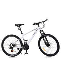 Велосипед SKD75 MTB 2605-2, 26 дюймів, сталева рама 16 Sunrun 24SP білий