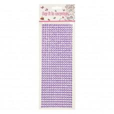 Наклейки декоративні XY-004(Violet) на планшеті 504 шт