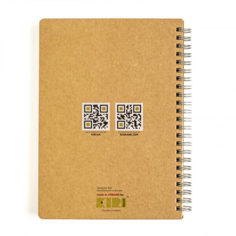Блокнот "Пригоди" еко крафт-картон 11105-KR на пружині 60 сторінок