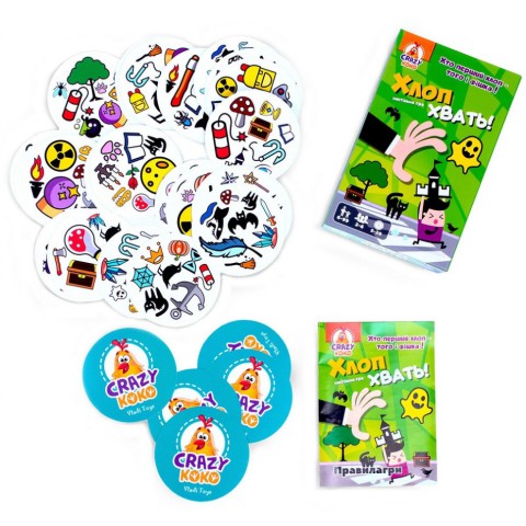 Дитяча настільна гра "Хлоп! Хвать!" VT8077-05, 54 фішки, правила гри