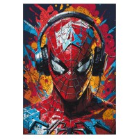 Фігурний пазл з дерева "Людина-павук" PZ003-A3W-AC 180-250 деталей, А3 з мішечком і стрічкою