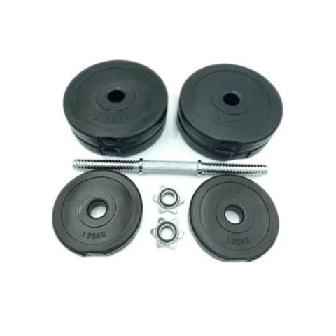 Гантелі складальні композитні в пластиковій оболонці Rock Pro-R 2 шт по 14,5 кг NE-PL-R-014-2