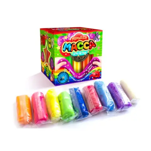 Тісто для ліплення "Master Do" 9 кольорів MMD-01-01…07 з блискітками 7596DT Вид 7