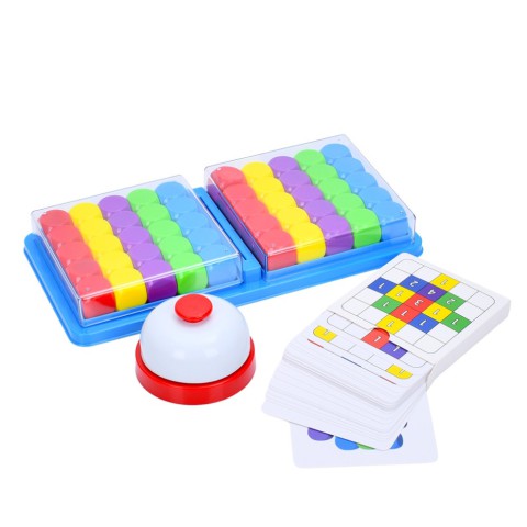 Настільна гра "Кубики" 5236 кубики 50 шт, дзвінок, картки 30 шт