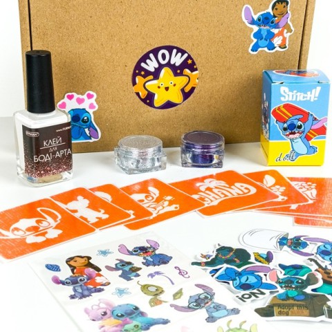 Набір для біо-тату "Wow Box Стіч" від Fresh Tattoo wow-box-stich-1 для 1 дитини