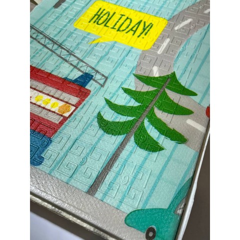 Термокилимок двосторонній Транспорт K6601-1, 120х180 см