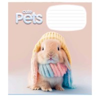 Зошит учнівський "Cute pets" 012-3253K-3 в клітинку, 12 аркушів