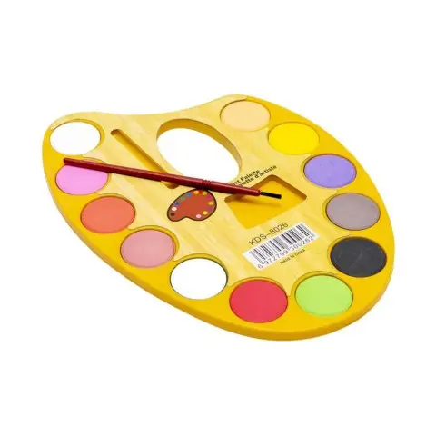 Акварель сухая "Палитра" 94283, 12 цветов Оранжевый