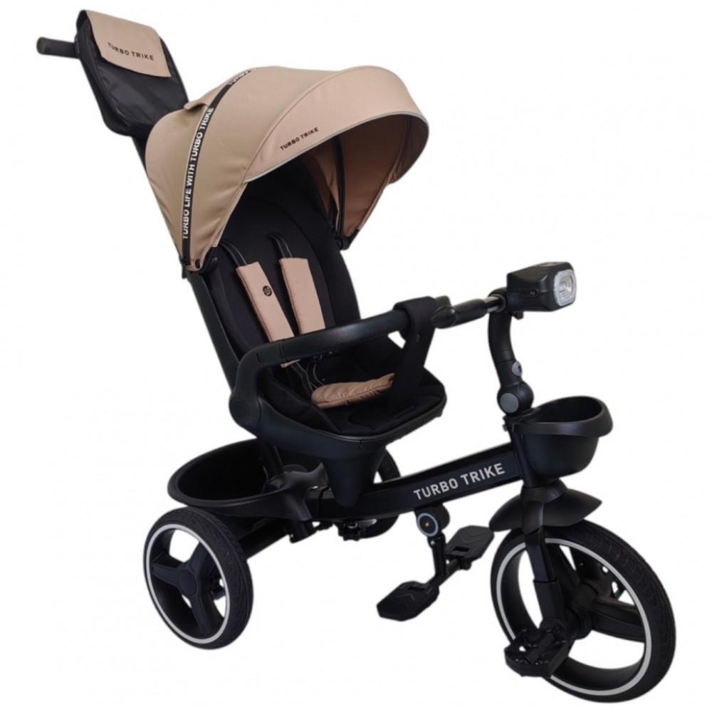 Велосипед дитячий триколісний MT 1002-1 Almond Beige з батьківською ручкою