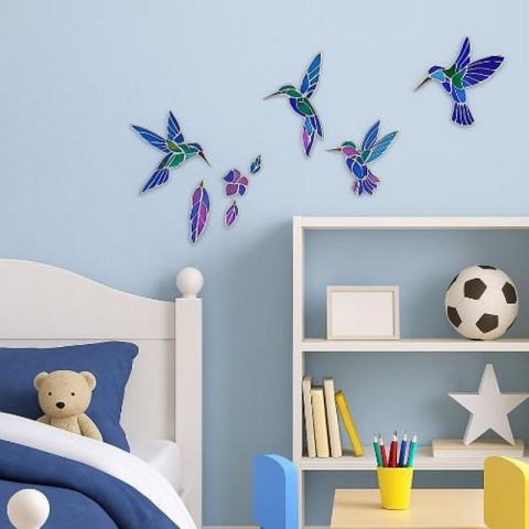 Набір для вітражного живопису за номерами "Колібрі" FDSGK-07