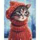 Алмазна мозаїка "Дивовижна киця" ©Neag Mircea Marius AMO7350, 40х50 см