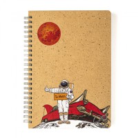 Блокнот "Пригоди" еко крафт-картон 11105-KR на пружині 60 сторінок