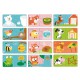 Дитячий пазл "ДУО-Звірята та їх домівки" 300690, 24 елемента