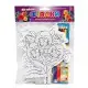 Набір для творчості Конструктор розмальовка 3Д "Фіалки" 126367 з олівцями