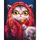Картина за номерами "Киця в хустинці" © Маріанна Пащук Brushme BS54250, 40х50 см