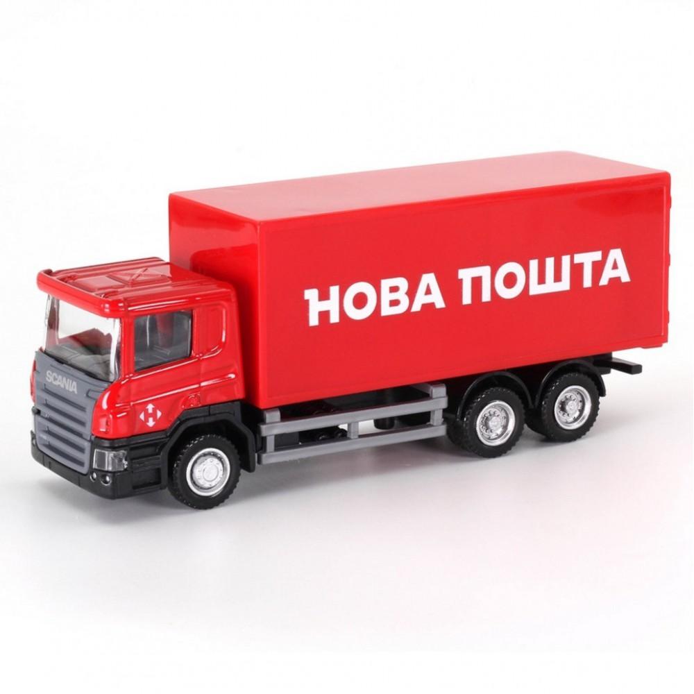 Автомодель дитяча Scania "Нова Пошта" TechnoDrive 250414U, масштаб 1:64 Автомодель дитяча Scania "Нова Пошта" TechnoDrive 250414U, масштаб 1:64