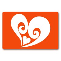 Трафарет для біо-тату Сердечко c053-15*20см, розмір 15х20 см