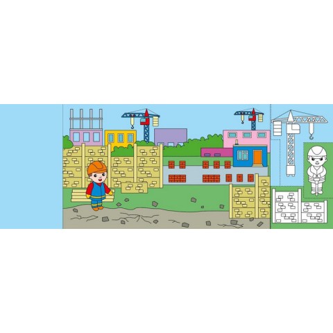 Дитяча книжечка-розмальовка "Хто будує дім?" 1364005