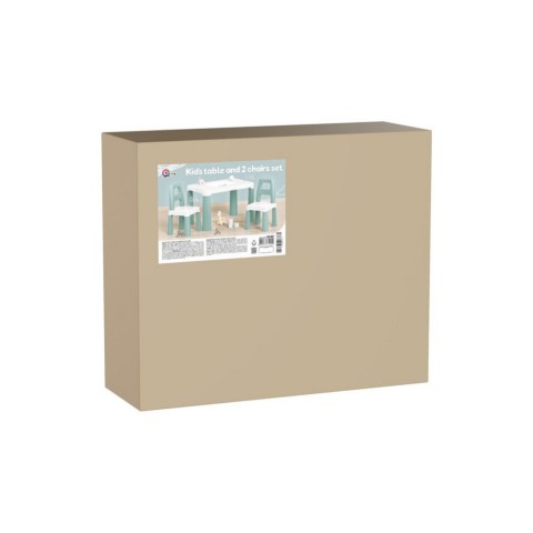 Дитячий стіл із двома стільцями 0440TXK біло-зелений